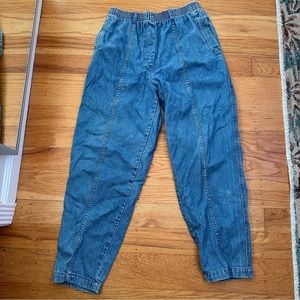 Vintage denim pull on pants
